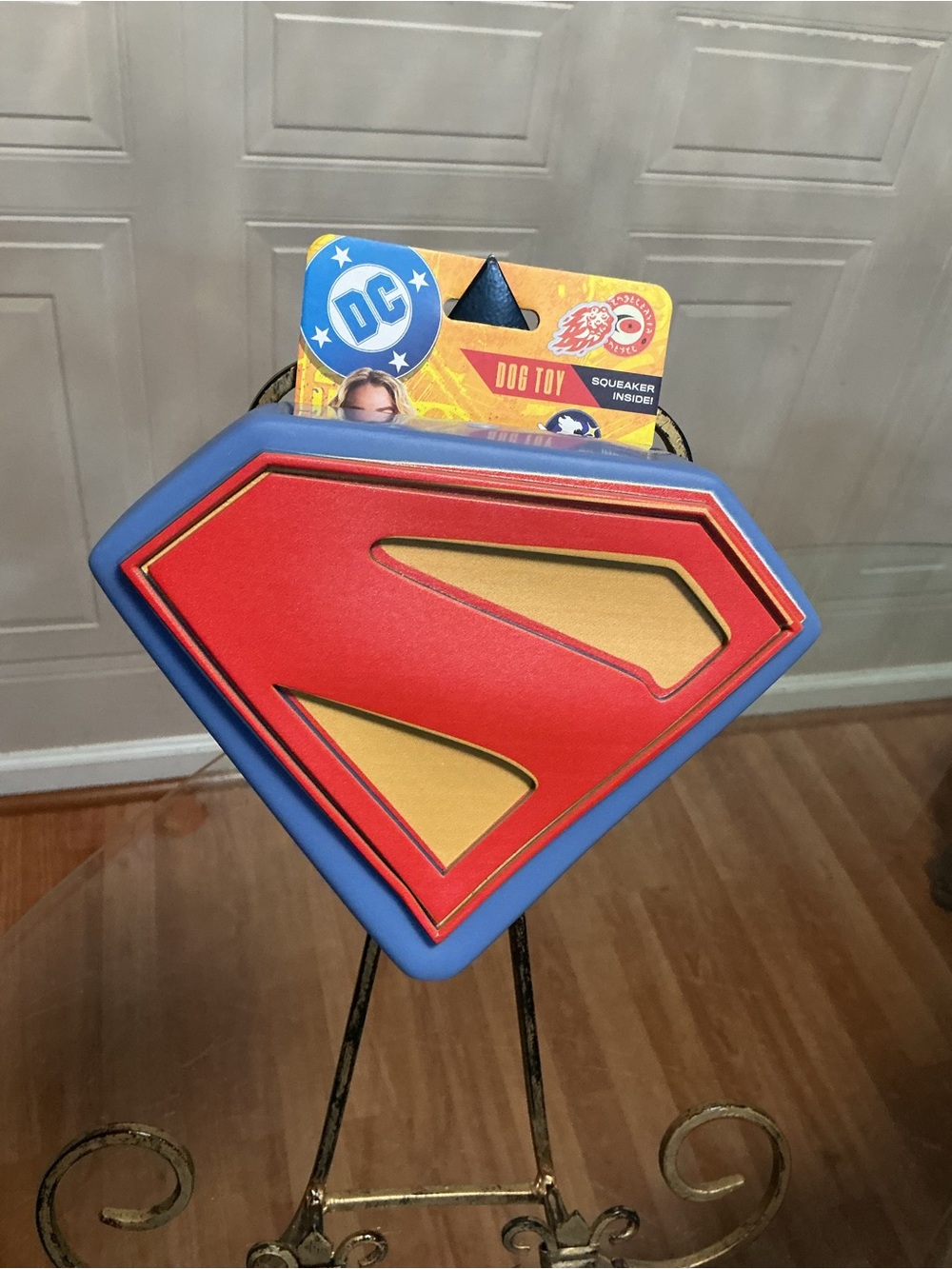 Brand new superman emblem dog toy with squeaker. 5.5”